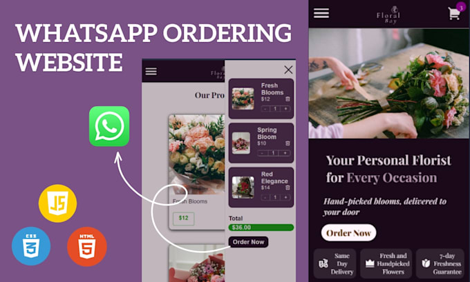 build a whatsapp ordering website for small businesses