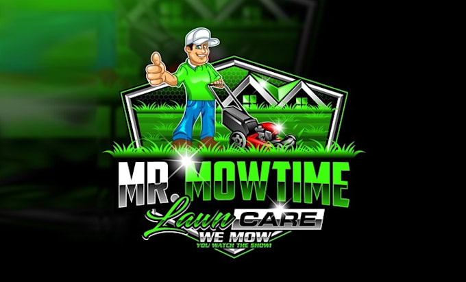 design lawn landscaping company logo