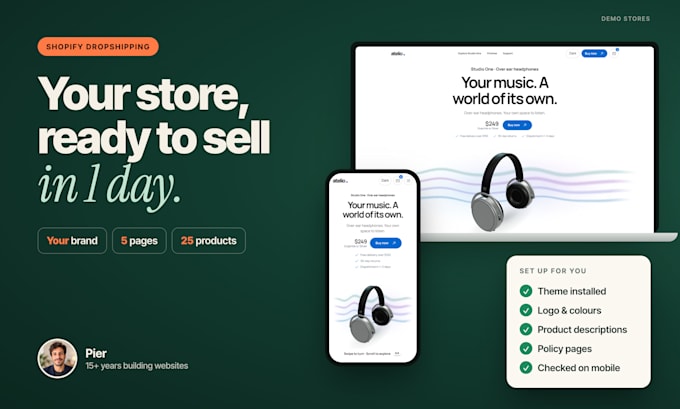 set up your shopify dropshipping store with your branding
