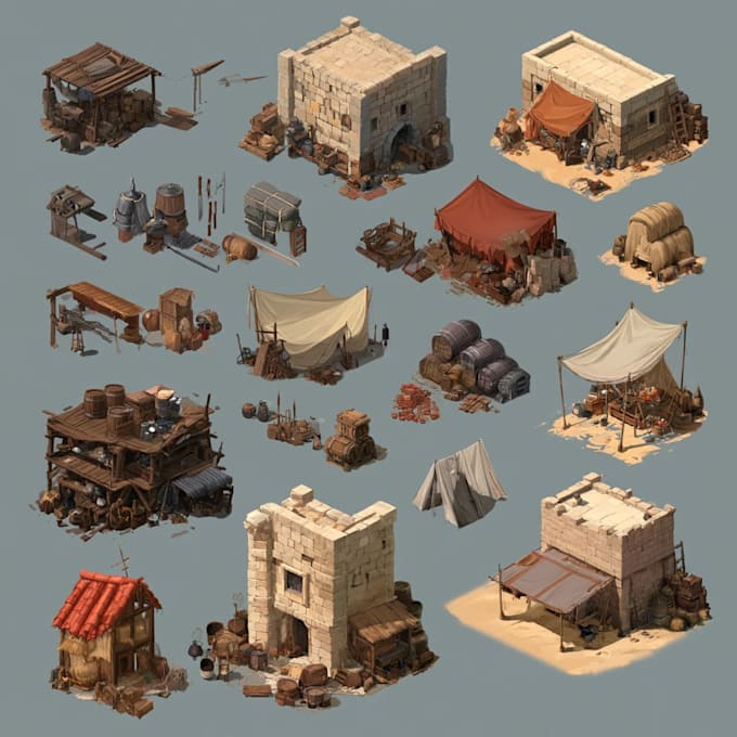 design 2d props, and objects for games in maya and blender
