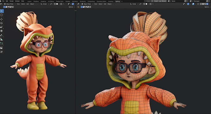 model 2d 3d character rig fix animate add 52 arkit blendshape blender cc5 iclone