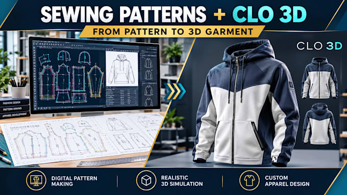 Make professional sewing patterns and clo 3d of your garment by Tyleer ...