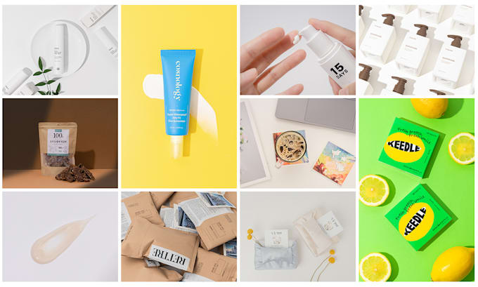 photograph your product with a trendy studio aesthetic
