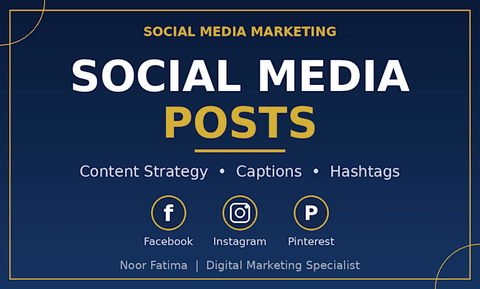 create social media posts with content strategy and hashtags