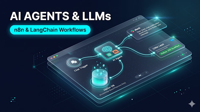 build custom n8n ai agents and langchain workflows