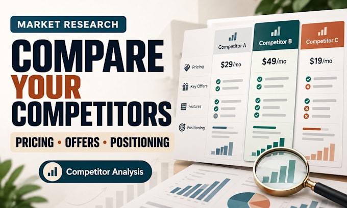 conduct competitor analysis and pricing research for your business