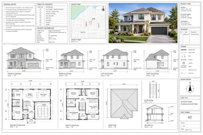 draft precise architectural plans, draftman, autocad blueprints for construction