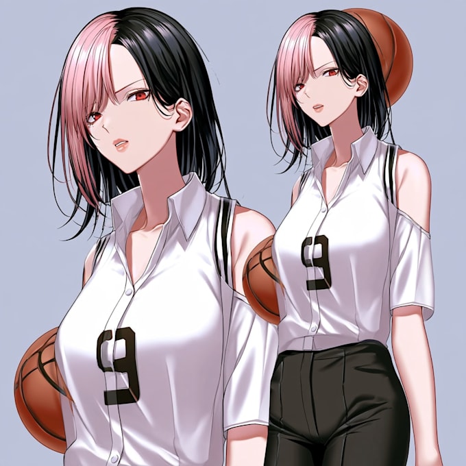 character sheet in anime style