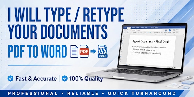 type and retype documents PDF to word conversion