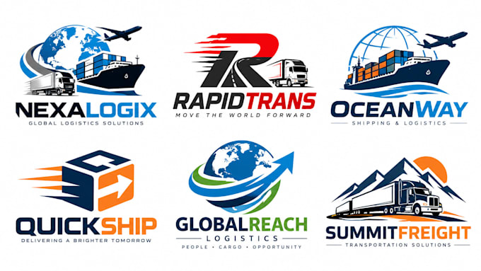 design a professional, logistics, shipping, deliver, transportation cargo logo
