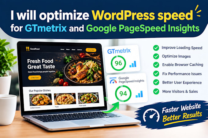 optimize wordpress speed optimization for gtmetrix, google page speed insight