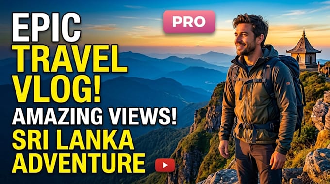 design high CTR youtube thumbnails for travel vlog