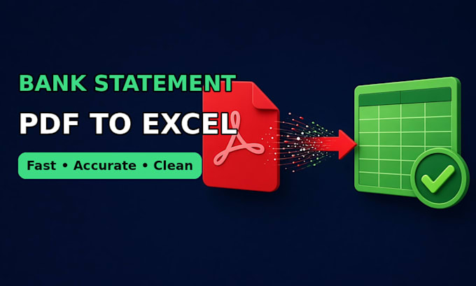 convert bank statement pdfs to clean categorized excel or CSV