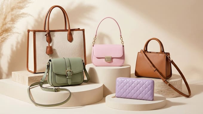 render 3d model quality bags backpack, 3d purses and wallet 3d handbag, tote bag
