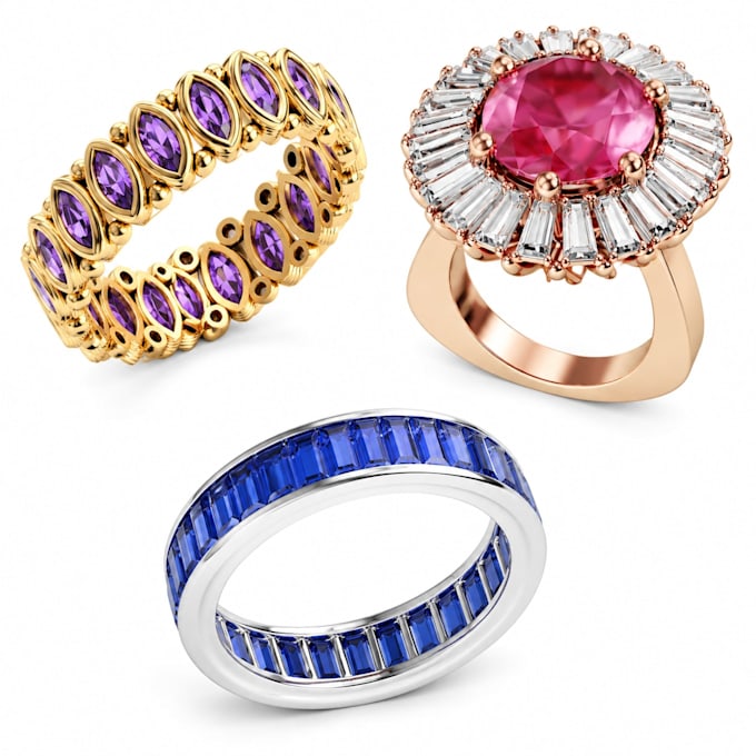 design custom earring gemstone settings in 3d cad