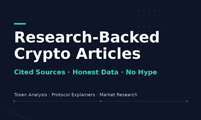 write a researcher backed crypto blog article
