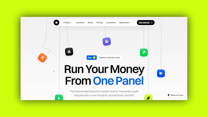animated framer website with 3d motion parallax scroll animation, cursor effects