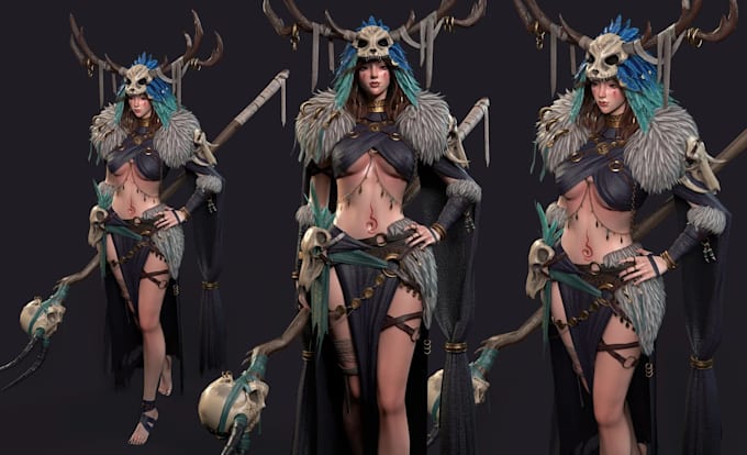 create custom 3d model, 3d character and 3d game assets