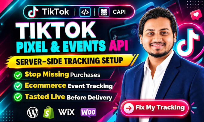 fix and setup tiktok pixel, tiktok conversion events API for tiktok ads