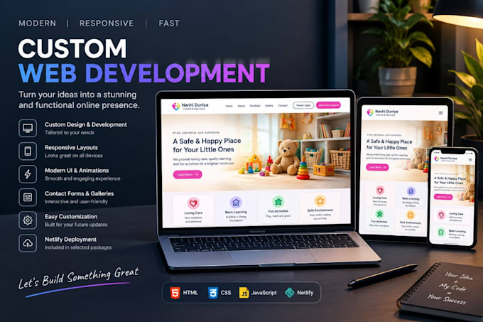 build a modern custom website