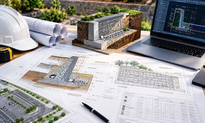 design retaining walls and masonry wall engineering drawings