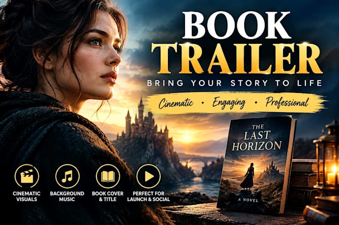 create a cinematic book trailer video for your book