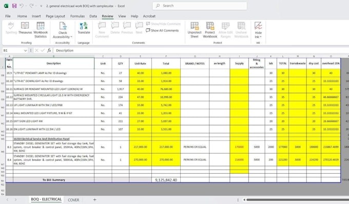 create professional excel spreadsheets and quotation templates