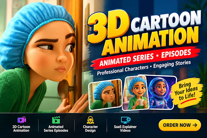 create 3d animation, 3d animated tv series, saas explainer video