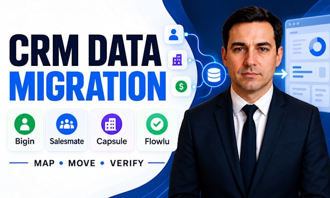 migrate bigin, salesmate, capsule and flowlu CRM data