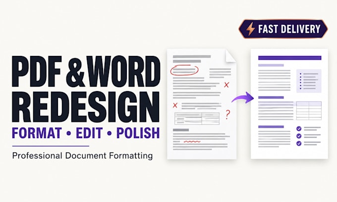 redesign, format pdf document microsoft ms word document