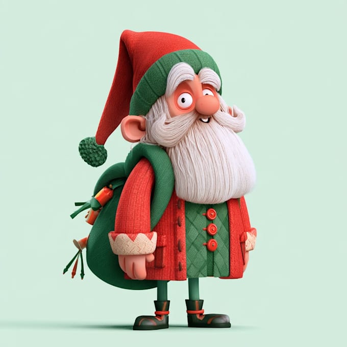 illustrate christmas card,christmas character
