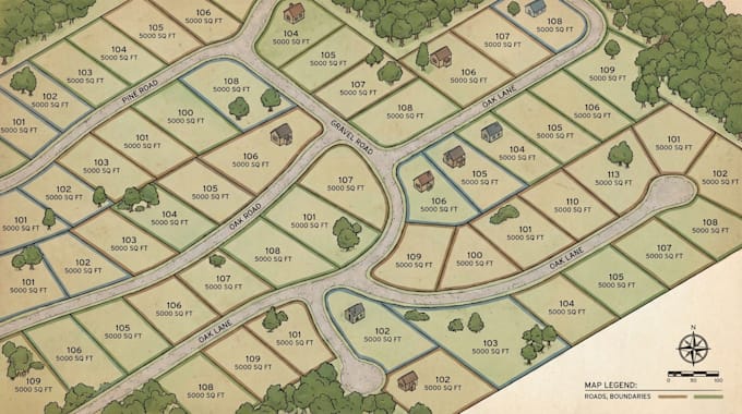 create land subdivision maps, lot layouts, parcel maps and site plan