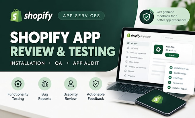 shopify app review, app testing and installation audit product