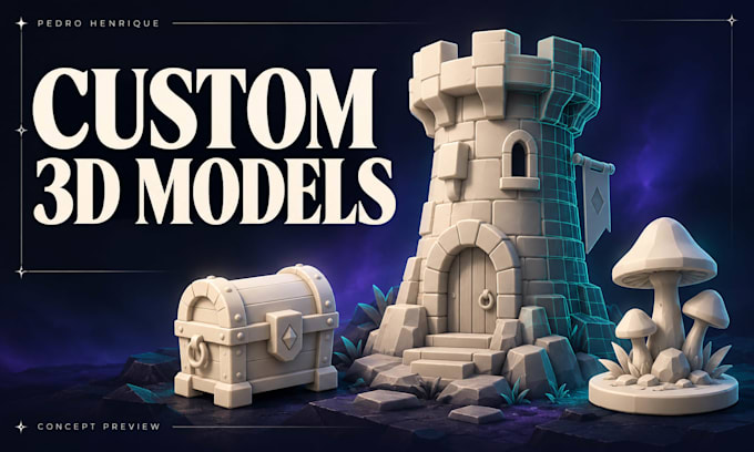 create a custom 3d model for props and tabletop objects