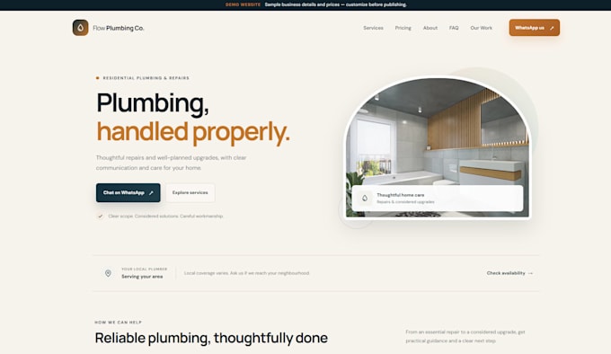 create a website HTML website for your business