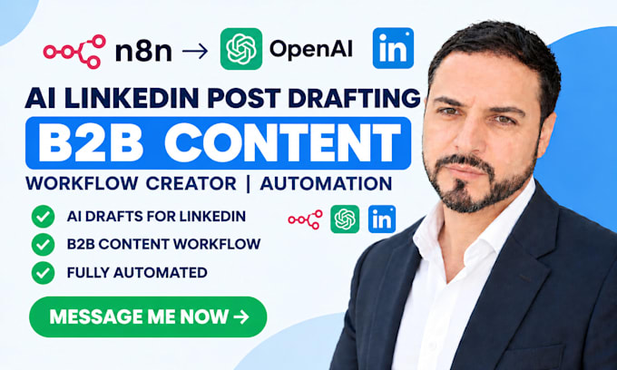 create ai linkedin post drafting b2b content workflow creator automation