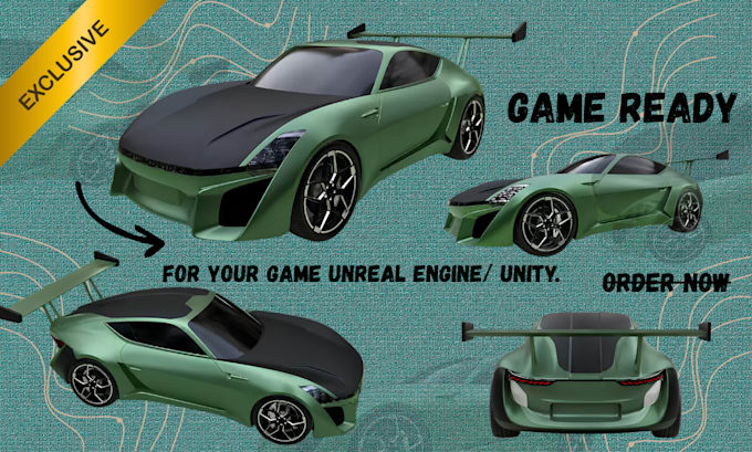 create game ready 3d car models for unity and unreal engine