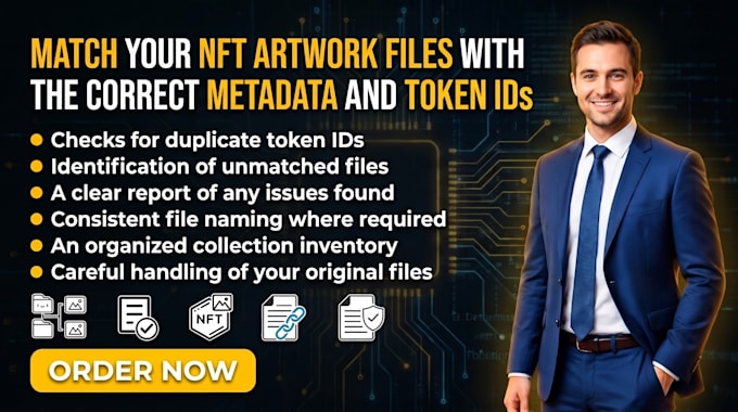 match nft artwork files with metadata and token ids