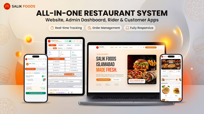 develop a restaurant pos system and kitchen admin web app
