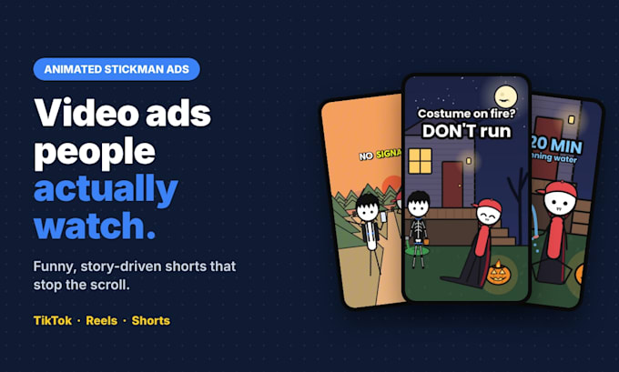 create animated stickman video ads
