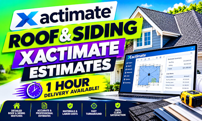 write roof and siding xactimate estimates