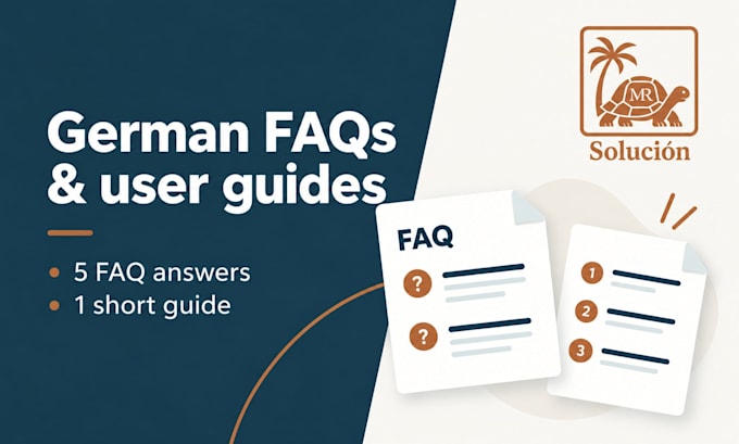 write clear german faqs and short user guides