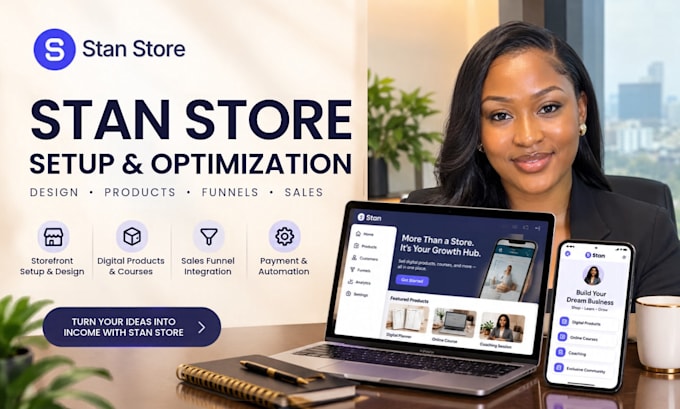 stan store setup, stan store marketing, digital product, stan store design
