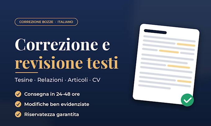 correzione e revisione di testi in italiano