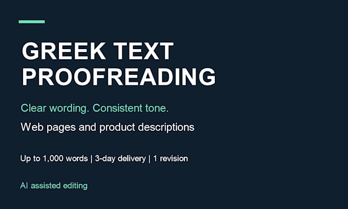 proofread and polish your greek website content