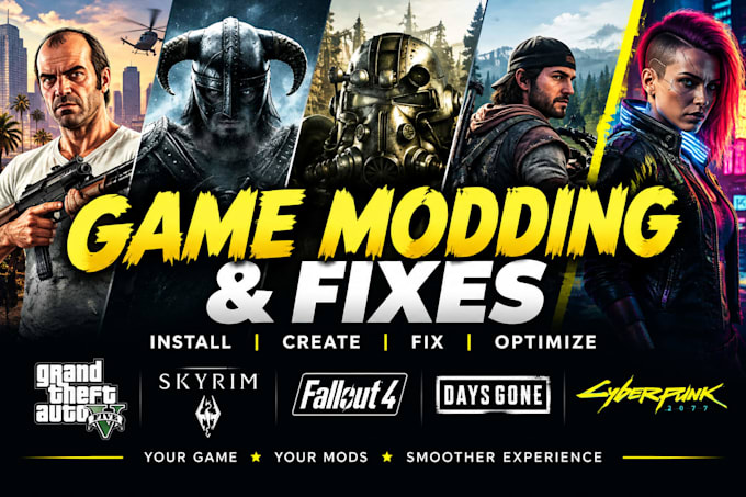 create fix install optimize gta 5 skyrim fallout 4 mods days mod cyberpunk 2077
