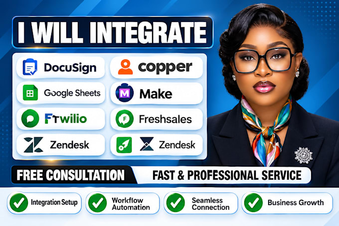 integrate make docusign copper google sheets freshsales twilio zendesk