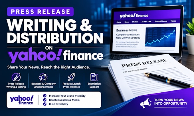 do press release writing and press release distribution on yahoo finance