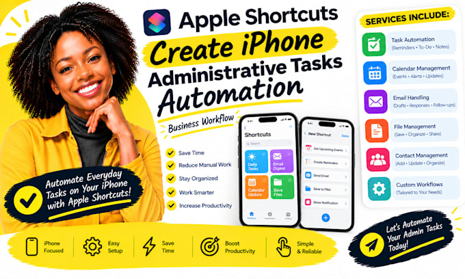 create apple shortcuts iphone administrative tasks automation business workflow