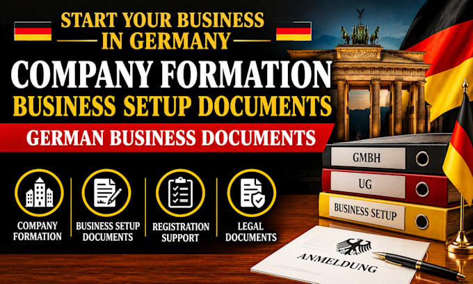 prepare german company formation and business setup documents